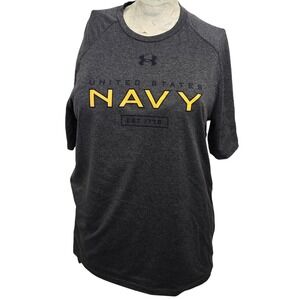 Under Armour US Navy T-Shirt S Grey Tech Loose Fit EST 1775 Military PT‎ 2024